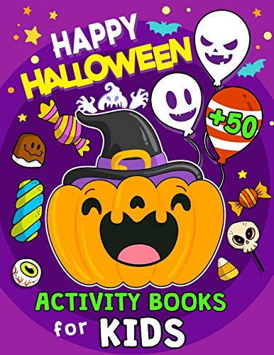 Happy Halloween Activity Books for Kids: 50+ Pages of Coloring, Hidden Pictures, Dot To Dot, Connect the dots, Maze, Word Search, Crossword Ages 3-5, 4-8, 2-4, 2-5 image 3