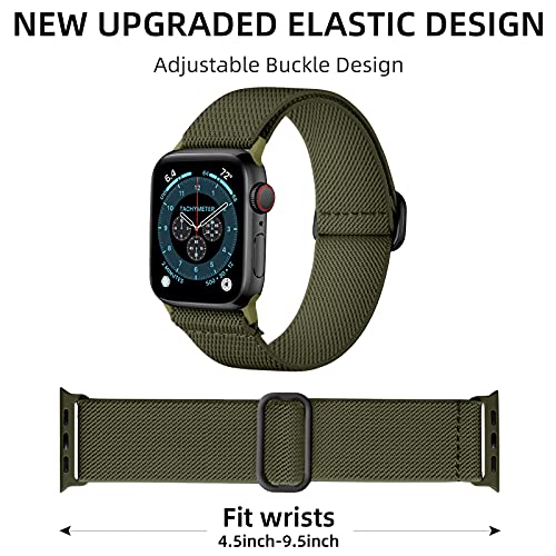 Daqin 3 Pack Stretchy Solo Loop Compatible With Apple Watch Band 44Mm 42Mm 40Mm 38Mm 45Mm 41Mm 49Mm, Braided Sport Elastic Nylon Bands For Apple Watch Se/Iwatch Ultra Series 8 7 6 5 4 3 2 1 Women Men #TOP1