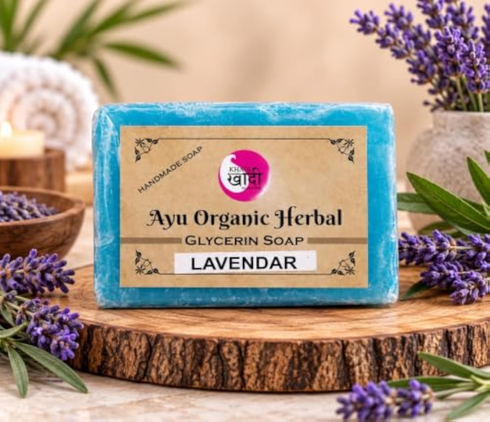 Organic Herbal Glycerin Soap Pack of 3, Orange & Lavender