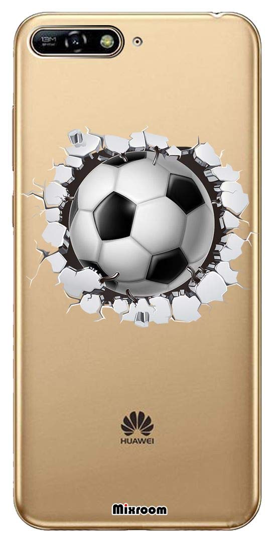 Cover Mixroom Per Huawei Y6 2018 (E82) – Custodia In TPU Morbido Con Stampa Calcio