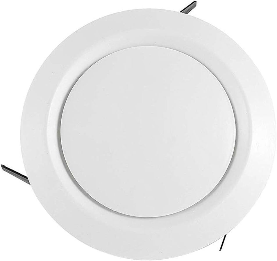 2 Pieces ABS Adjustable Air Vent Round Soffit Exhaust Vent White Inline Duct Fan Outlet Vent 4 Inch