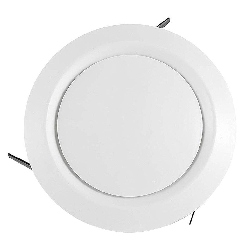 2 Pieces ABS Adjustable Air Vent Round Soffit Exhaust Vent White Inline Duct Fan Outlet Vent 4 Inch