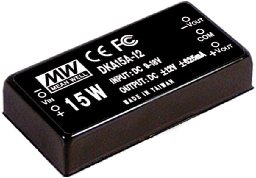 MEAN WELL MEAN WELL DKA15A-05 -/+5V -/+150~-/+1500mA 15W DC-DC Regulated Dual Output Converter DC/DC Converter