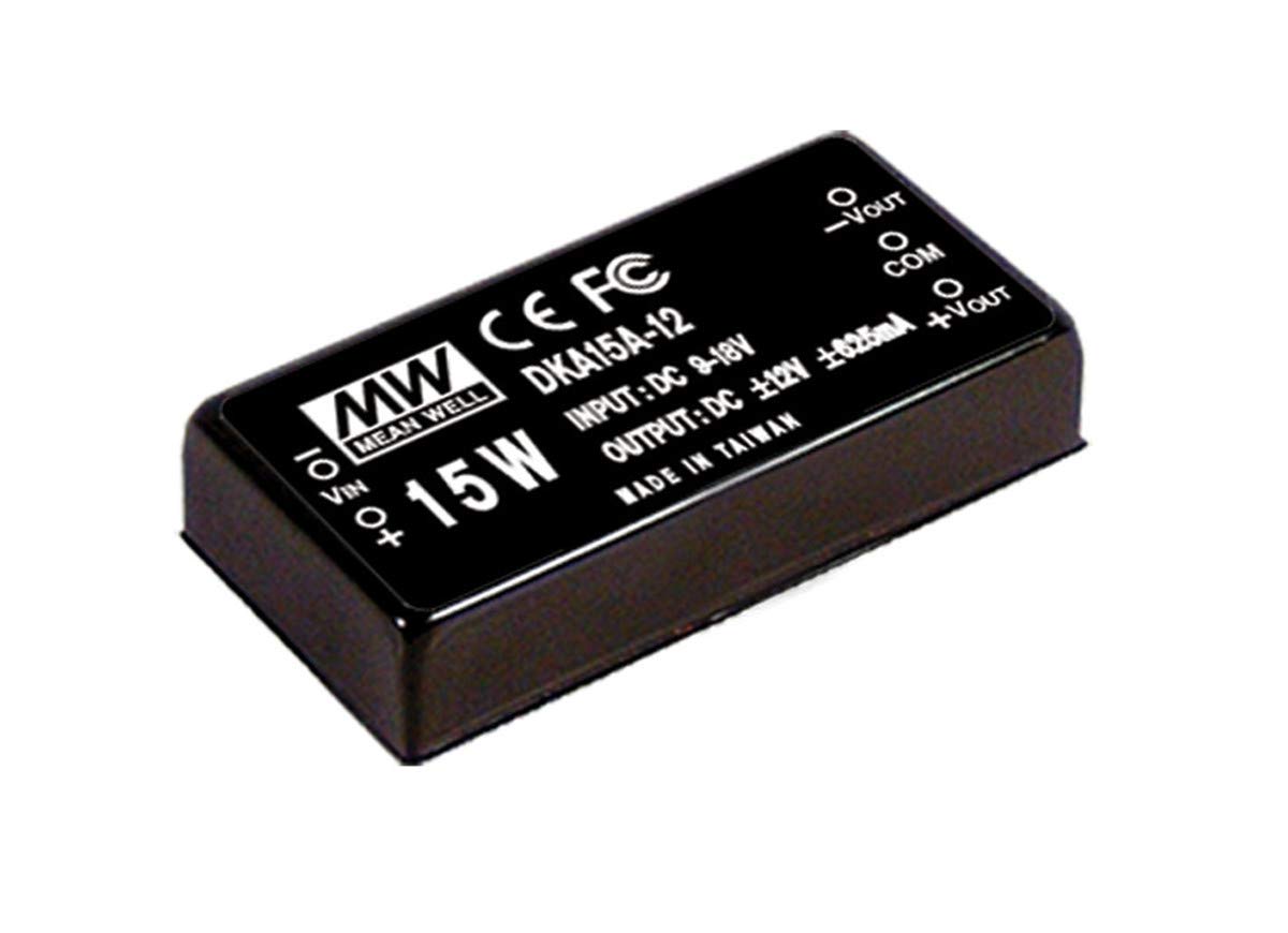 MEAN WELL MEAN WELL DKA15A-05 -/+5V -/+150~-/+1500mA 15W DC-DC Regulated Dual Output Converter DC/DC Converter