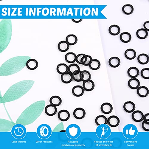 Saintrygo Archery O-Rings 100 Pieces Broadhead O-Rings 1/4 Inch O-Rings Pressure Washers O-Rings Shock Collar O-Rings Rubber O-Rings For Broadhead Replacement Rubber Bands Hunting Shooting Target #TOP4