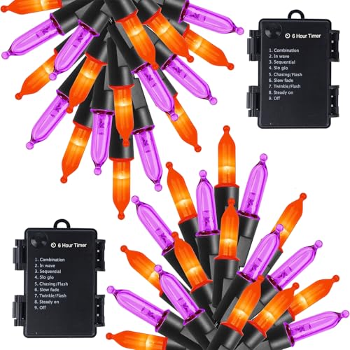 Guirlande lumineuse orange de 4,9 m pour décoration de terrasse et fête