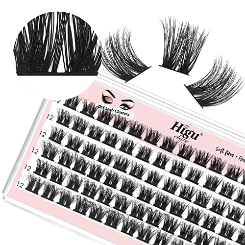 Lash Clusters Diy Eyelash Extensions 84 Pcs 3D Multiple Layers Eyelash Clusters 12Mm Wispy Lash Clusters Black Band Cluster Lashes D Curl Fluffy Cluster Eyelash Extensions (Y05 12Mm) #TOP22