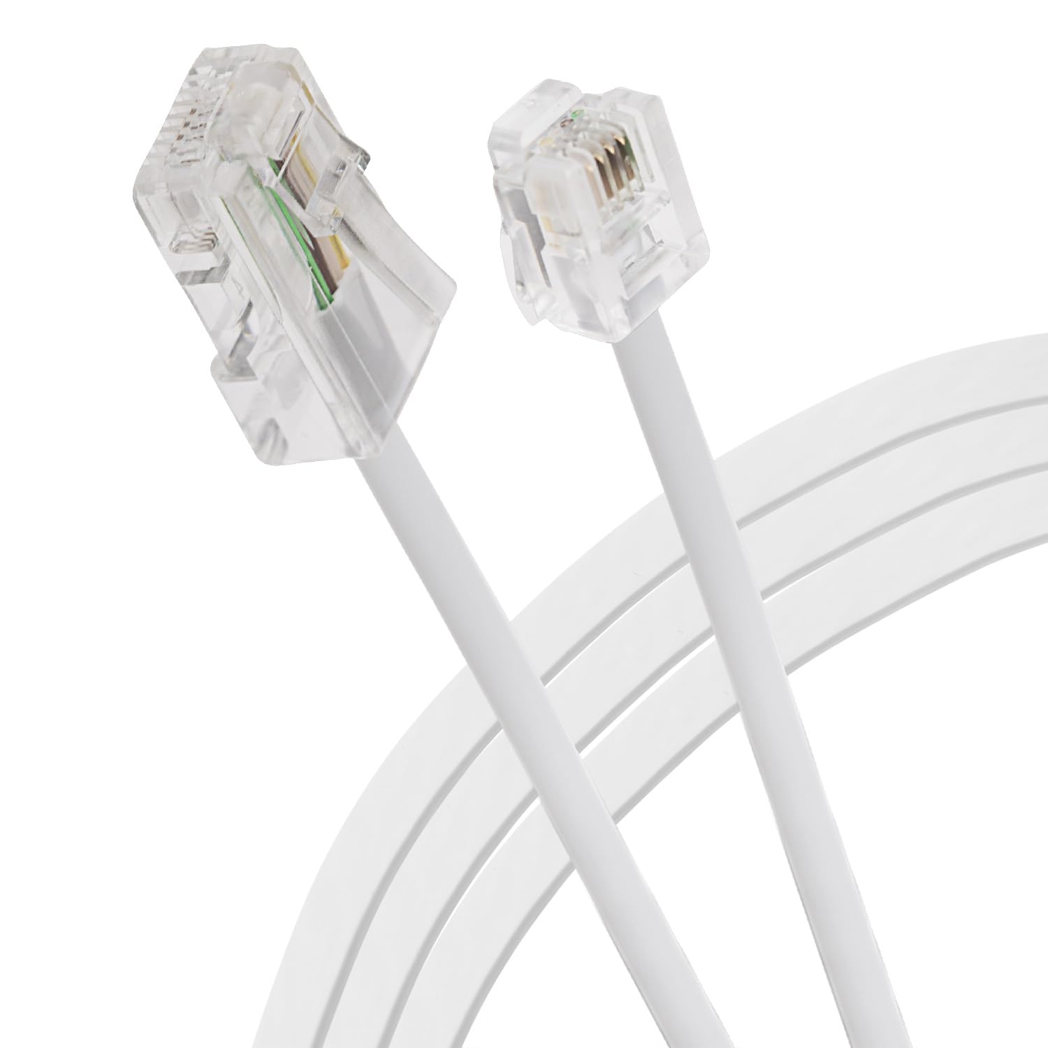 Maplin White Rj11 Connector To Rj45 Plug Telephone Lead 1M