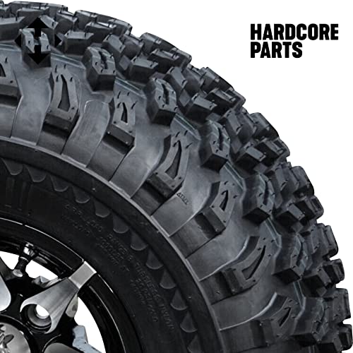 Hardcore Parts 6” Heavy Duty Double A-Arm Suspension Lift Kit For Club Car Precedent Golf Cart (2004+) With 10" Machined/Black 'Kraken' Wheels And 22"X11"-10" Dot Rated All-Terrain Tires #TOP2