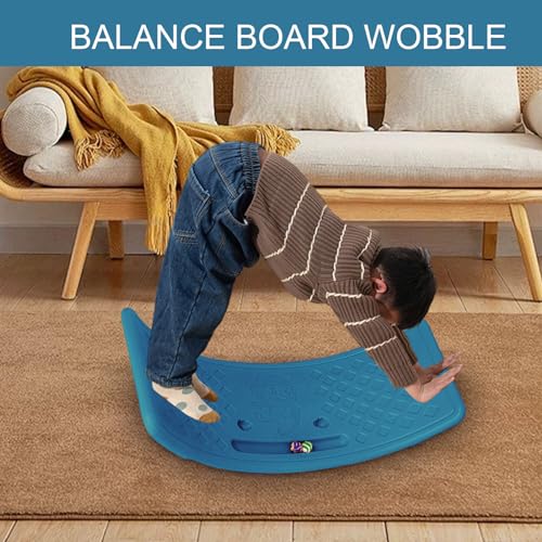 Hujinkan Curved Balance Board Kids, Toddler Rocker Wobble Board,Open Ended Curvy Rocking Seesaw - Balance Training Equipment For Boys, Girls. Children, Kids, Hold Up To 25Kg For Indoor Use - Image 3
