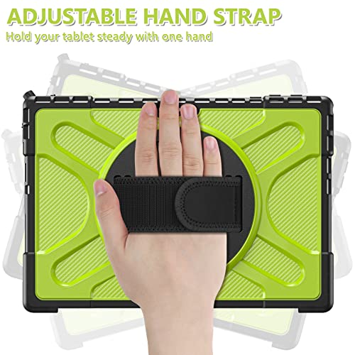 Coque intégrale antichoc 360 pour Surface Pro protégeant votre écran et béquille de tablette jaune