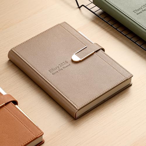 Akademischer Terminkalender 2026, Tag pro Seite, A5, Januar 2026-Dez. 2026, Tagesplaner, Terminplaner mit Stift, Hardcover Agenda, Planer mit Aufklebern, Innentasche, hochwertiges dickeres Papier