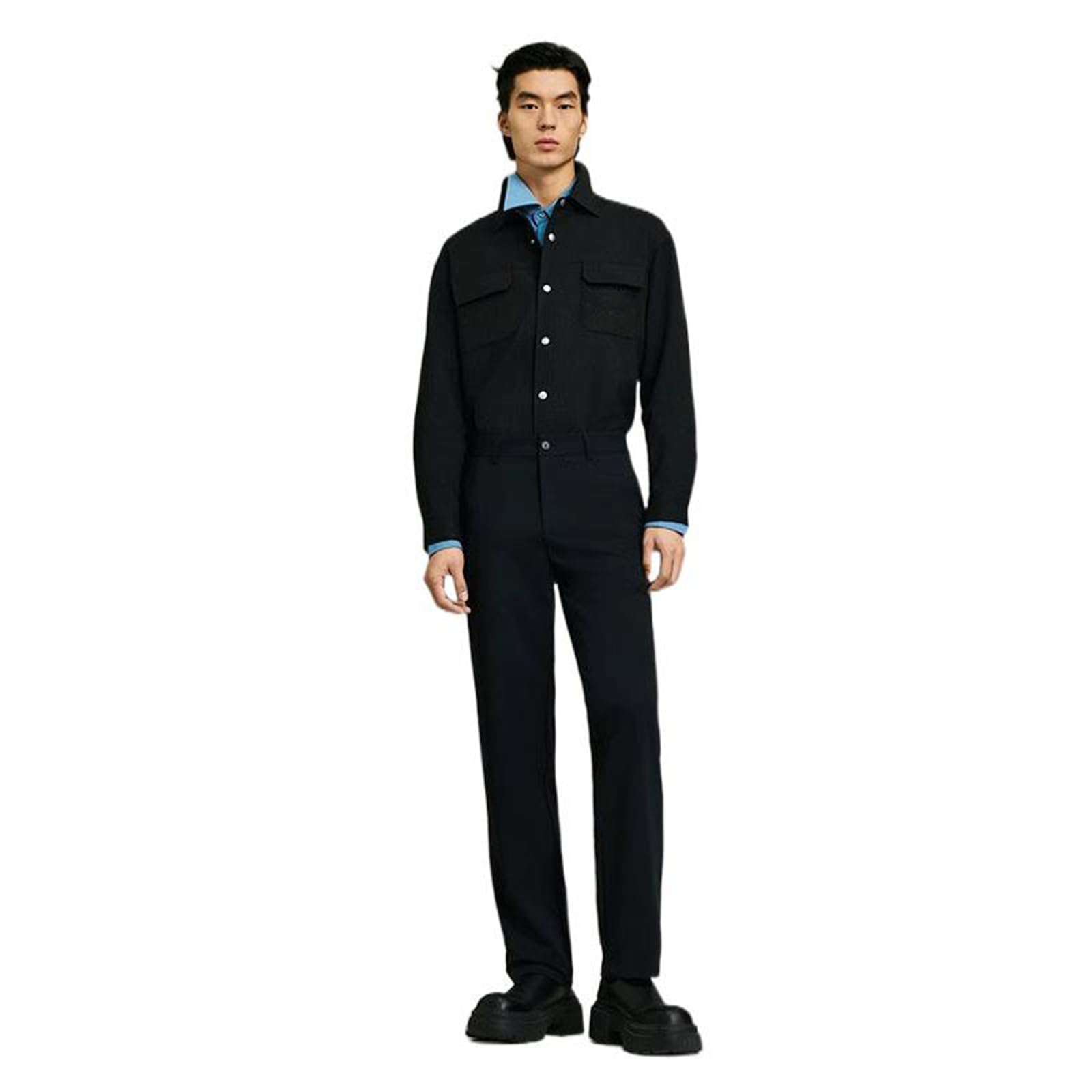 Mens Suit Pants Business Style Loose Fit Office Dress Pants Spring Summer Work for Men