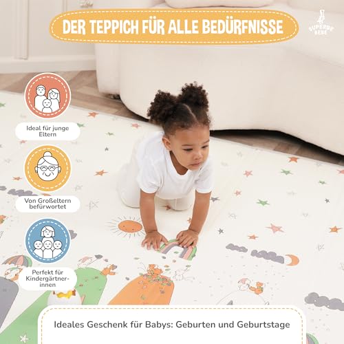 Krabbelmatte Baby Faltbar Spielmatte Kinder Spieldecke 150x180x1cm Krabbeldecke Für Baby - Babymatte Kindermatte - Schaumstoffmatte Kinderteppich- Spielteppich - Bodenmatte Kinder - Babygeschenk