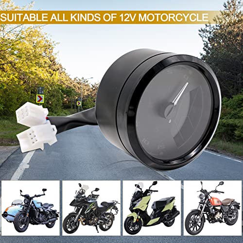 Hnaya 0011 Digital Gauge Motorcycle Speedometer/Tachometer/Odometer Universal With Multi-Function Indicator Light Display Black #TOP3