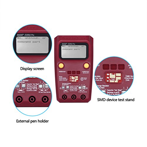 Image of BSIDE ESR02 PRO Digital Transistor SMD Components Tester Diode Triode Capacitance Inductance Multimeter ESR Meter