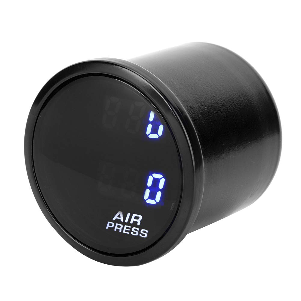 Barometro digitale, misuratore di pressione dell'aria per auto PSI 2 pollici LED blu Display digitale Kit sensore manometro