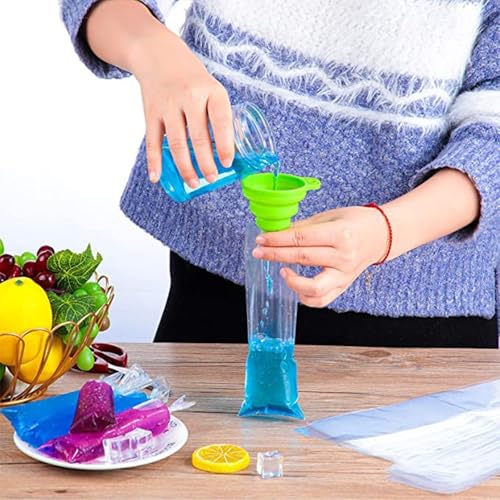 Bolsas desechables para paletas de hielo apilables de plástico transparente 3