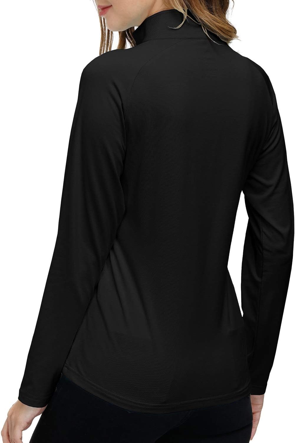 Womens 1/4 Zip Golf Shirt Long Sleeve Lightweight Golf Pullover Outdoor Athletic Tennis Polo Shirts - Image 3