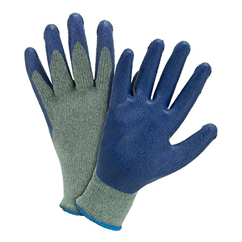 Blue Hawk 8-Pack Large Unisex Poly Cotton Latex-Coated Multipurpose Gloves