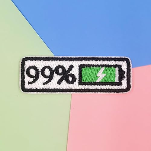 NOIAFZY Emblema tático bordado com logotipo de carga 99% 4 peças com 1% de design de bateria para ja