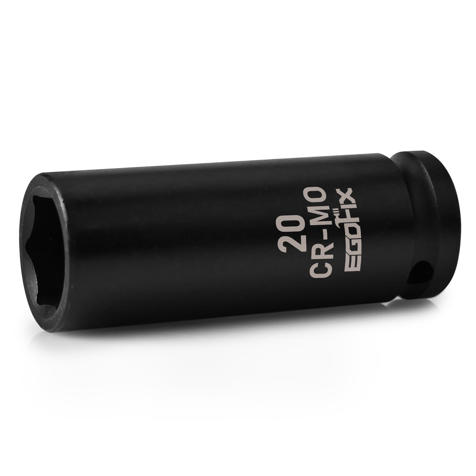 1/2" Drive Deep Impact Socket, 20mm Socket, CR-MO, Metric, 6 Point