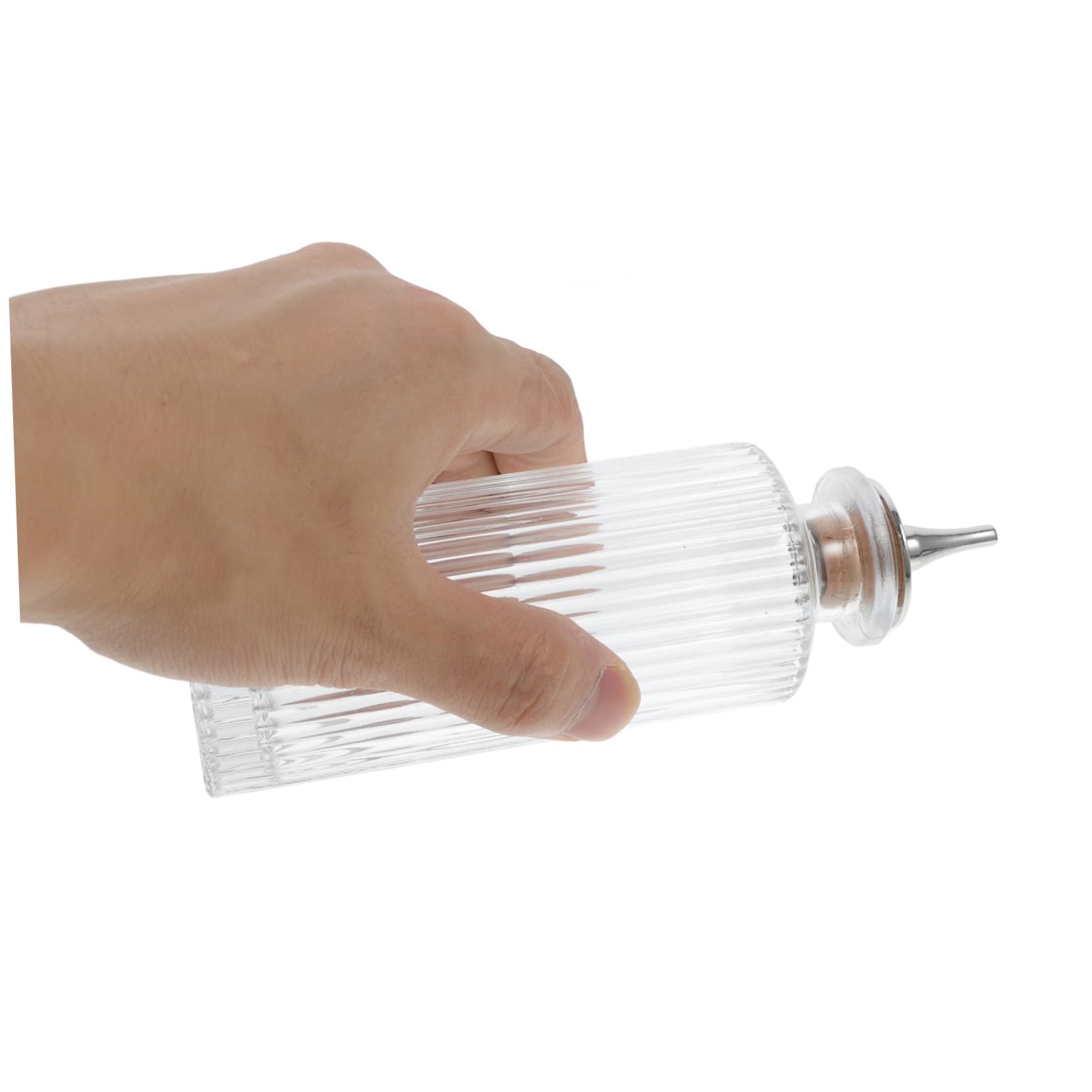 Homoyoyo 4 Piezas Botella de Vidrio para Amargos con Tapón de Corcho de Roble Botella Lidded para Cócteles para Vino con Sello Hermético Diseño Resistente para Barras y Uso Prolongado