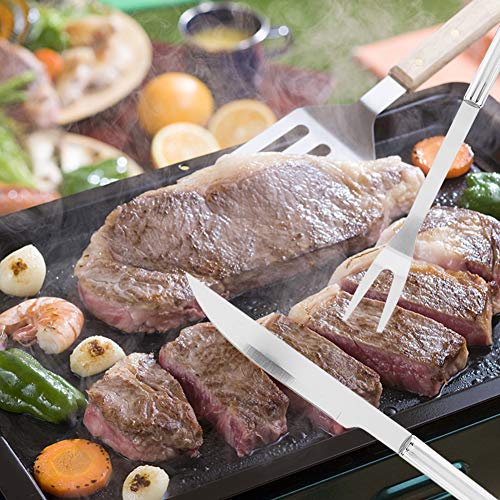 Set de herramientas para BBQ 9 piezas acero inoxidable miniatura 2