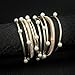 YooAi Pulsera De Cuero De Múltiples Capas Perla Bohemio Imán Hebilla Pulseras...