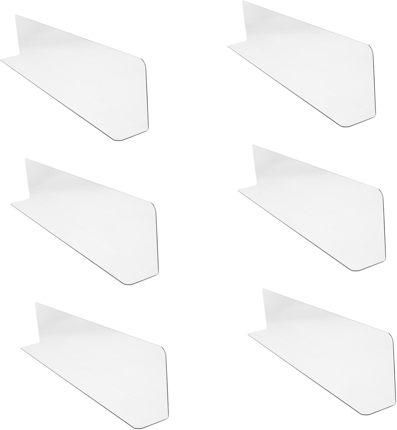 Vaguelly 6pcs PVC L Shaped Bathtub and Sink Splash Guard for Bathroom and Kitchen Comprehensive Splash Barrier Enhanced Family Protection Shower Water Protector for Ages