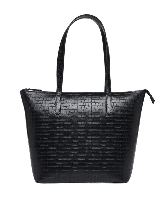 Lychee bags Women Pu Croco Finish Black Tote Bag (B09P1DMQ7L) Amazon Price History, Amazon Price Tracker
