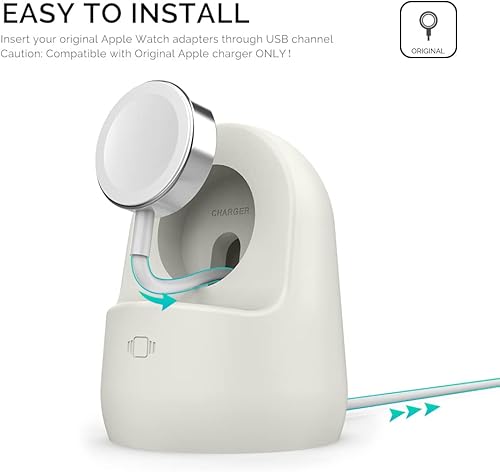 Vista 10 de AhaStyle Soporte de silicona para iWatch para Apple Watch Ultra 3, Ultra 2, Ultra, SE3, SE2, SE, Series 11 10 9 8 7 6 5 4 3 2 1 Negro