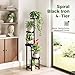 Bamworld Tall Plant Stand Indoor Outdoor, Corner Metal Flower Pot Stands for Multiple Plants, 4 Tier Heavy Duty Plant Shelf for Patio Garden Balcony Living Room Bedroom(Patent Design)