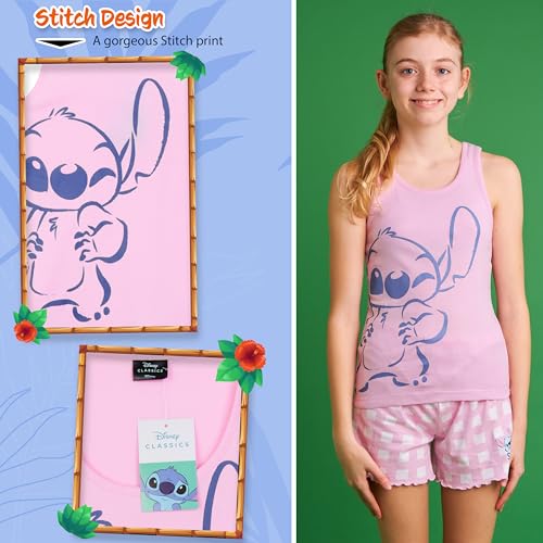 Disney Stitch Pajamas for Girls & Teens Short PJs Set Lounge Set Comfy Sleepwear4