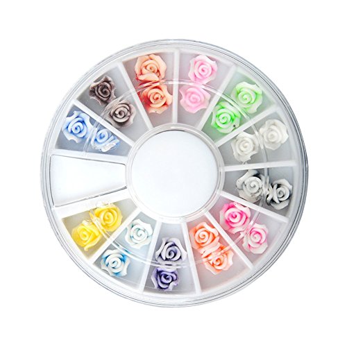 Preisvergleich Produktbild Fashion Galerie 12 farbrig- 3D Blumen DIY Dekoration Sticker für Nageldesign