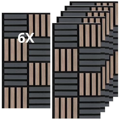 Set 6 pannelli effetto dogato rivestimento parete soffitto polimero plastico interno esterno 80x40 cm incastro laterale tagliabili rigidi decorativi grigio e legno pvc piastrella