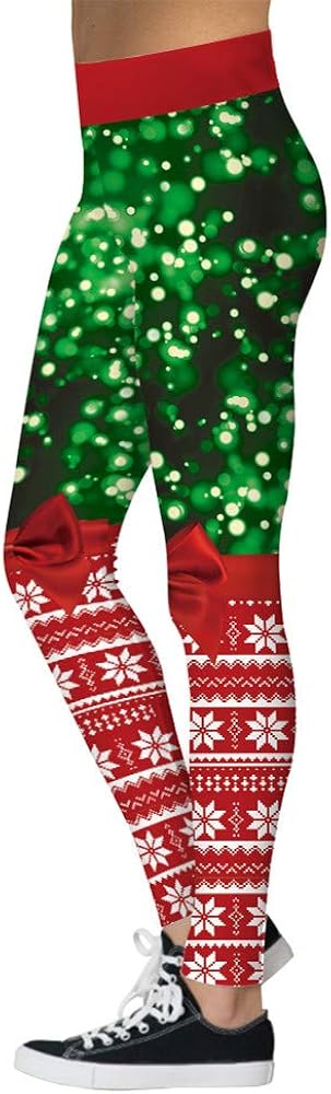 Honeystore Women's Ugly Christmas Leggings Stretchy Tights Running Yoga Pants : Clothing, Shoes & Jewelry