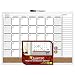 Quartet Dry Erase Board / Cork Board, Calendar Board, Magnetic, 17"x 23", 1-Month Design with List, White Frame (79380-WT)