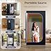 SereneLife Portable Sauna Box for Home, Steam Sauna Tent with Extra Large 4L Steamer - Includes Folding Sauna Chair, Remote Control w/ 9 Heat Levels for in-Home Spa - 2.9' x 2.9' x 5.9'