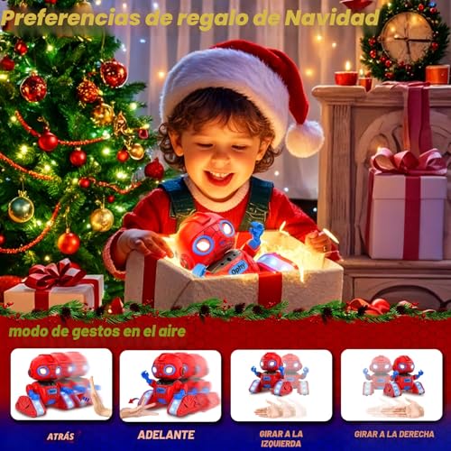 Miniatura 3 de Ophy Robot Niños Juguetes Recargables Y Proyectables Rc Robot Con Ojos Led Y Música Juguete Rc Con Sensor De Gestos Para A Partir De 3 4 5 6 7 8 9 10 Años Regalo Azul Rojo Víspera De Todos Los Santos
