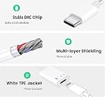 USB C to Lightning Audio Adapter, Azddur USB C Male to Female Lightning Headphone Audio Dongle Compatible with iPhone 17/16/15 Series, iPad Pro, iPad Air 6/5, MacBook, Galaxy S26/S25(Only for Audio)