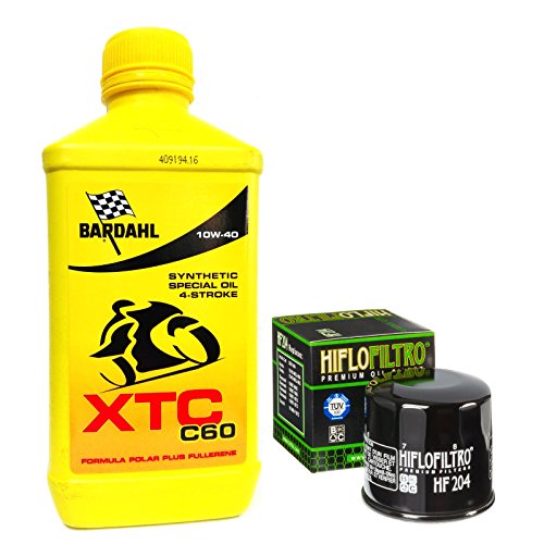  KIT TAGLIANDO PER HONDA CBR 600 RR 2007/2016 FILTRO OLIO HF204 - 4 LITRI BARDAHL XTC C60 10W40