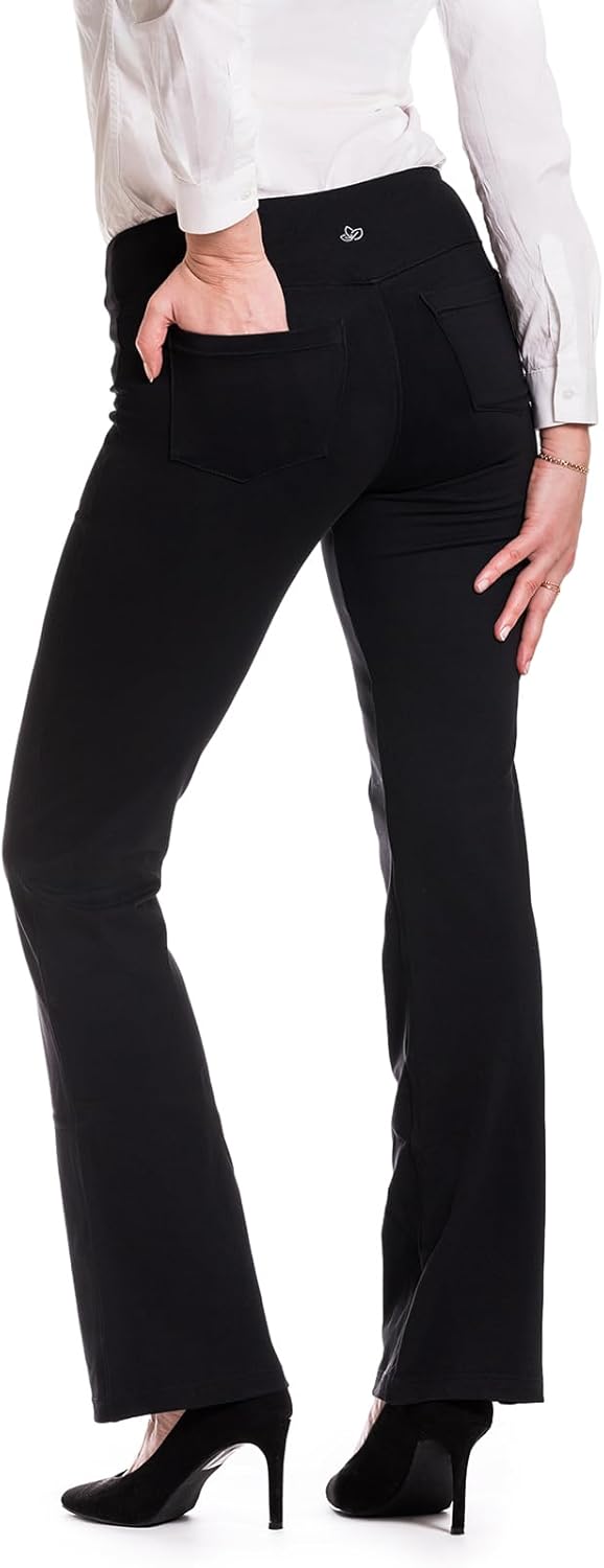 Yogipace,5 Pockets,Women's Bootcut Yoga Dress Pants Workout Pant for Office Commute Casual Wear - Image 3