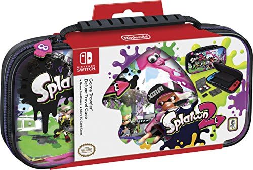 Officially Licensed Nintendo Switch Splatoon Carrying Case – Protective Deluxe Travel Case with Adjustable Viewing Stand - Game Case Included
