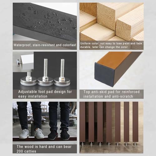 Amazon｜木製スラットスクリーンパーティションポスト、ティー