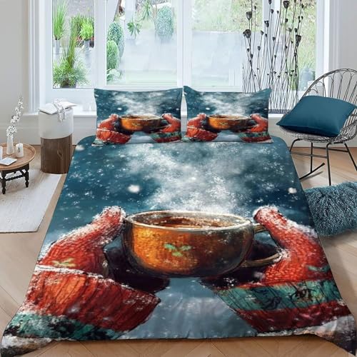 Housse de couette 3 pièces gothique microfibre douce couvre-lit imprimé 200x200