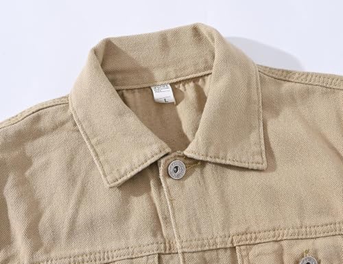 Image of Mens Classic Slim Fit Trucker Jean Denim Jacket Coat