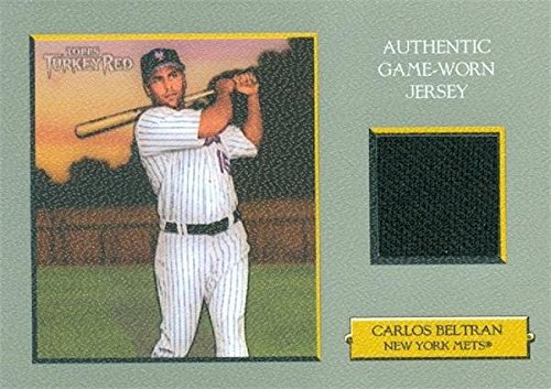 Autograph Warehouse 343573 Carlos Beltran Player Worn Jersey Patch Baseball Card - New York Mets 2006 Topps Turkey Red No. TRR-CB