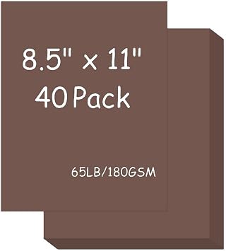Cardstock 8.5 x 11,65Lb Cover Card Stock Bright White Paper,180gsm Cover Cardstock for Printer,Copy Card Stock Paper for Printing, Invitations,Gift tags,Christmas Coffee, 40 Sheets