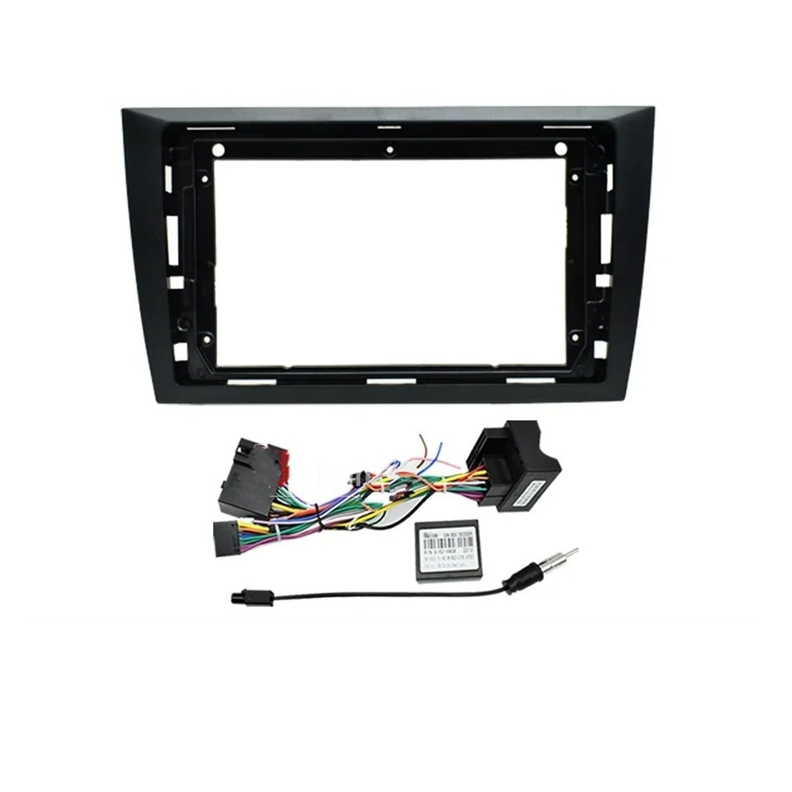 Fascia Marco Panel Estéreo 9 Pulgadas Radio Coche Arnés Cableado, Adaptador Cable Alimentación Kit Montaje Canbus para VW para Golf Mk6 2008-2016 Juego Panel Radio